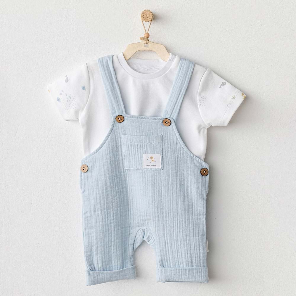 Andywawa Erkek Bebek Müslin Salopet - Andywawa - MAVİ - 6-9 AY - AC25621-MAVİ-6-9 AY