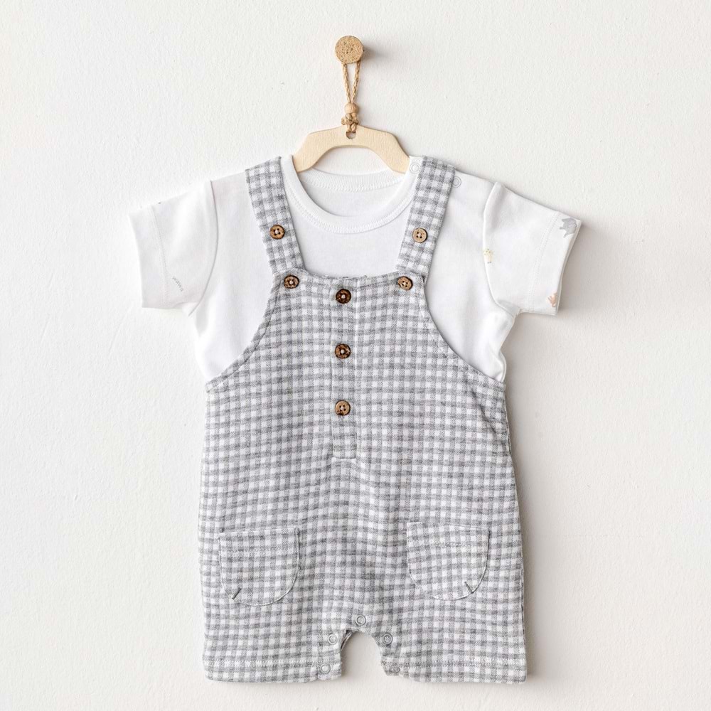 Andywawa Erkek Bebek Salopet - Andywawa - GRİ - 6-9 AY - AC25804-GRİ-6-9 AY