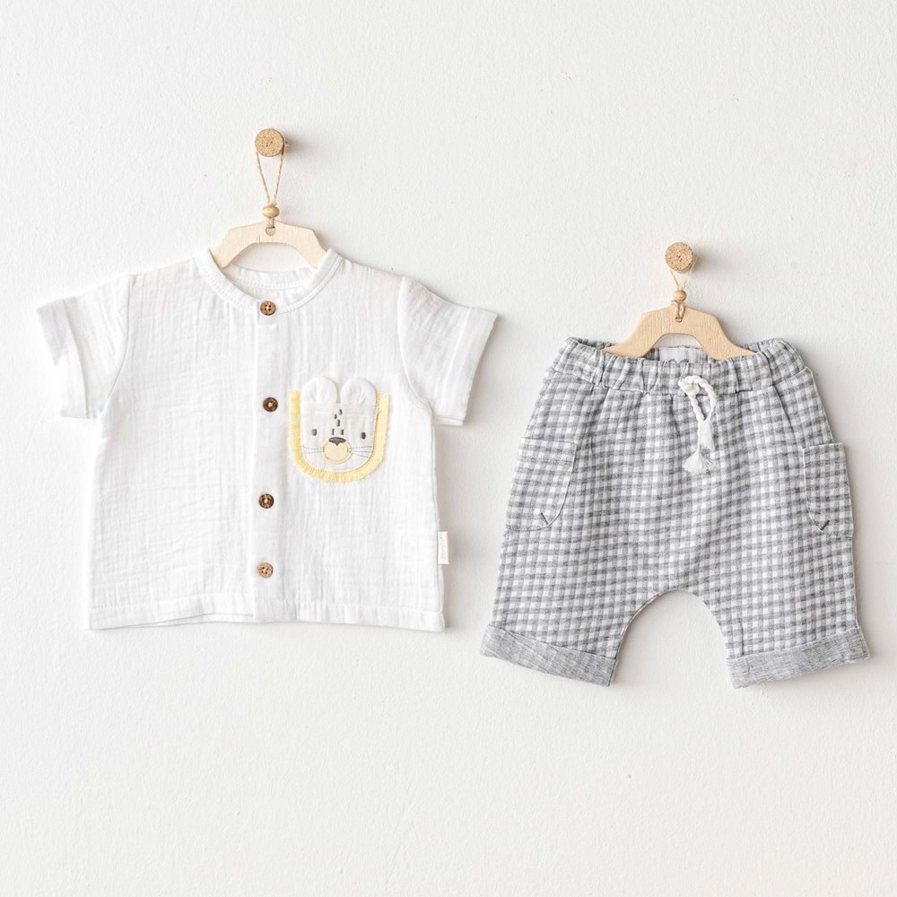 Andywawa 2 Li Bebek Takım - Andywawa - GRİ - 9-12 AY - AC25814-GRİ-9-12 AY