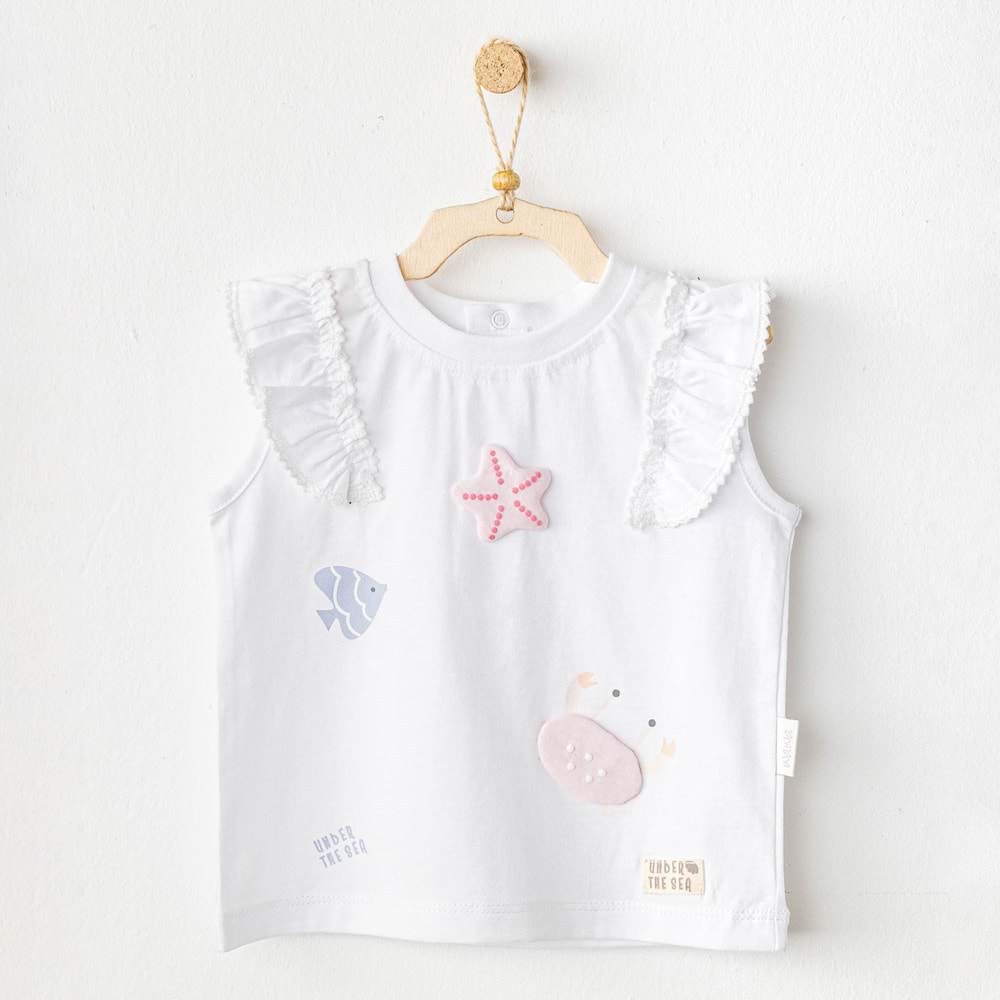 Andywawa Kız bebek tshrt - Andywawa - BEYAZ - 6-9 AY - AC25969-BEYAZ-6-9 AY