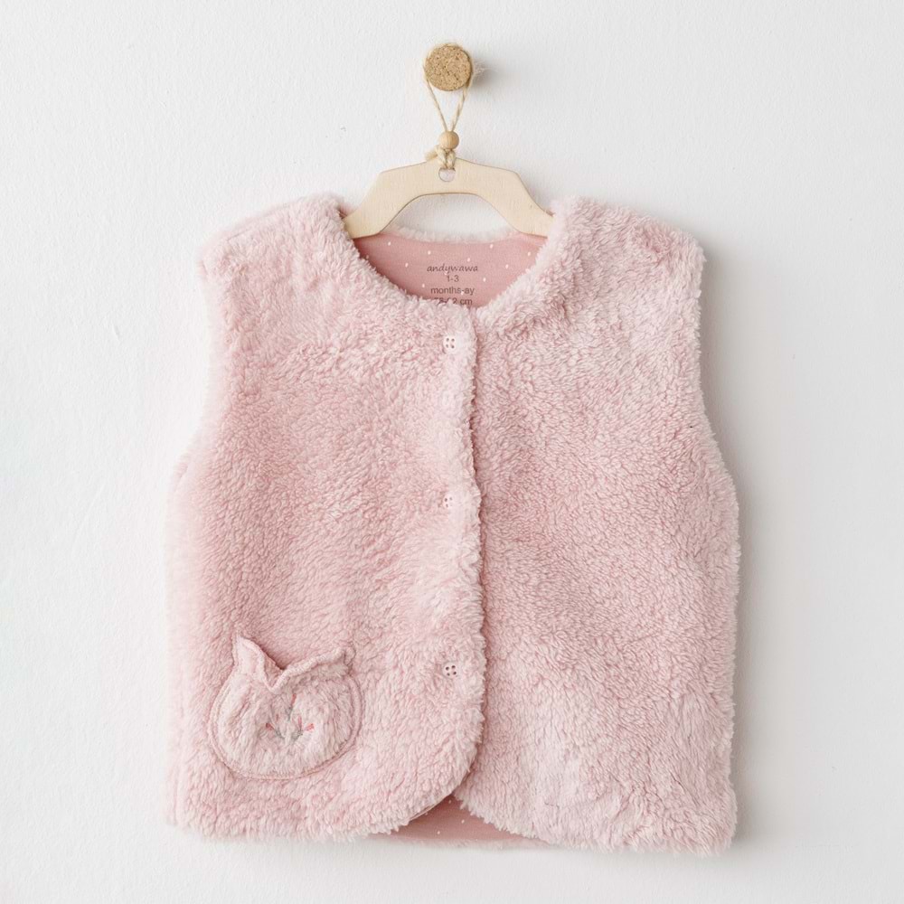 Andywawa Kız Bebek Yelek - Andywawa - PEMBE - 1-3 AY - AC26094-PEMBE-1-3 AY