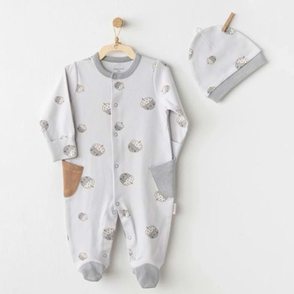 Andywawa Erkek Bebek Tulum Takım - Andywawa - GRİ - 3-6 AY - AC26104-GRİ-3-6 AY