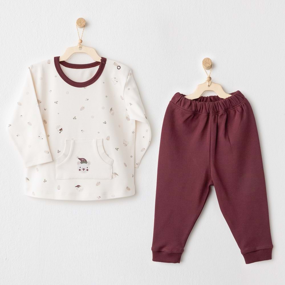 Andywawa Erkek BebekTakım - Andywawa - ECRU - 1-3 AY - AC26184-ECRU-1-3 AY