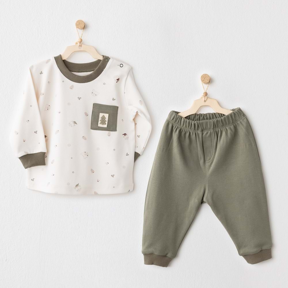 Andywawa Erkek Bebek 2Li Takım - Andywawa - HAKİ - 9-12 AY - AC26186-HAKİ-9-12 AY