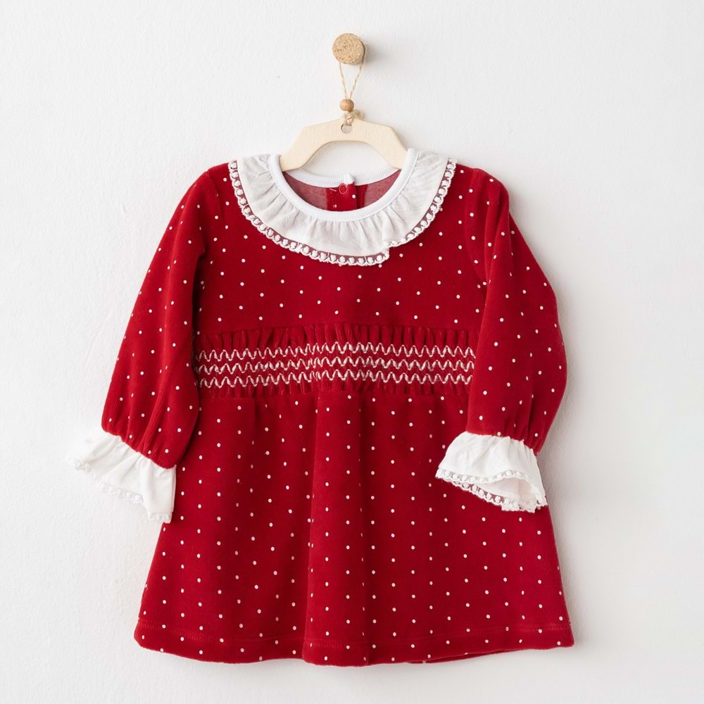 Andywawa Kız Bebek Elbise - Andywawa - KIRMIZI - 3-6 AY - AC26315-KIRMIZI-3-6 AY