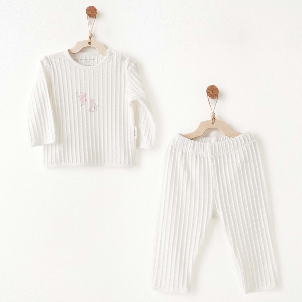 Andywawa Bebek Takım - Andywawa - ECRU - 1-3 AY - AC26511-ECRU-1-3 AY