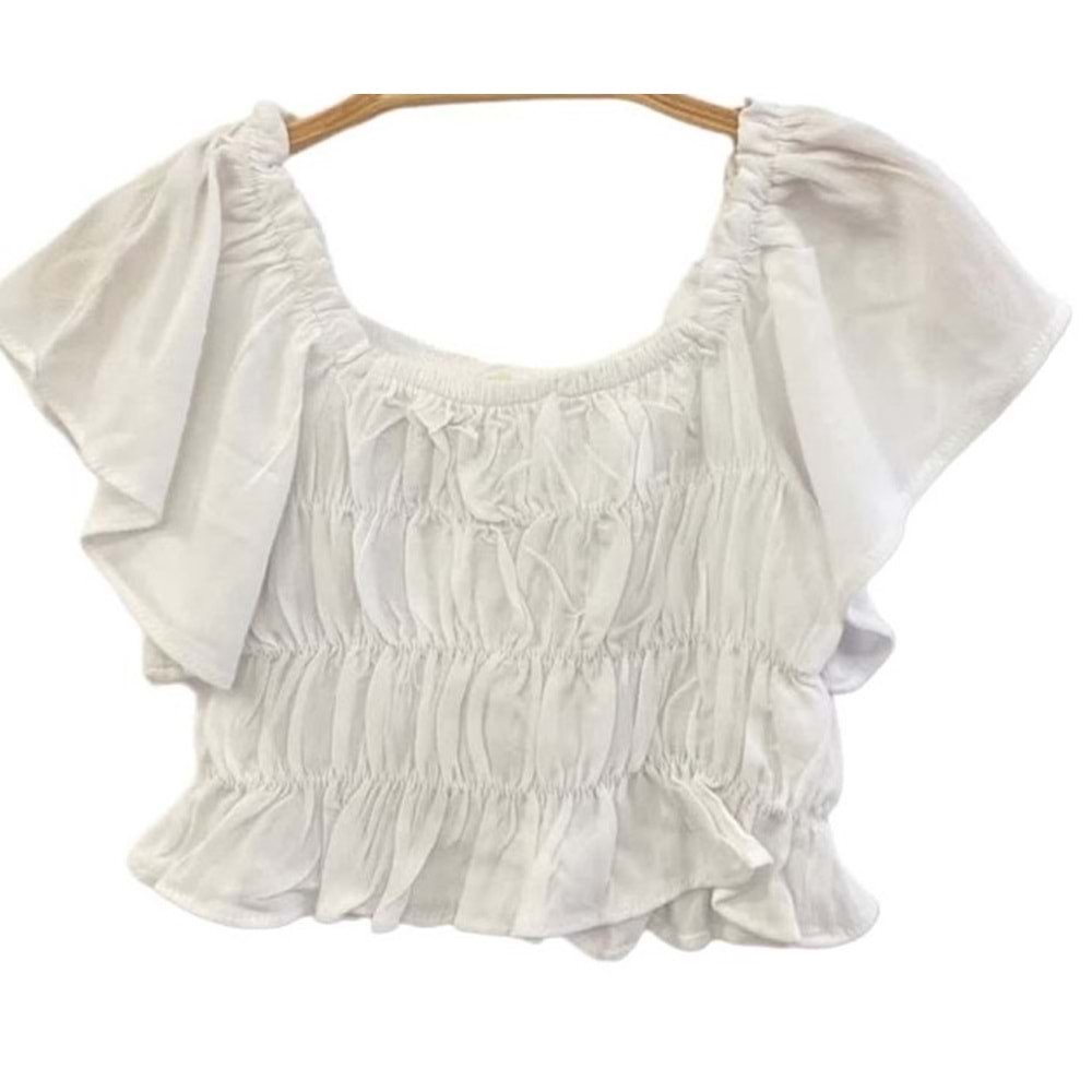 Çikoby Kız Çocuk Bluz - Çikobay - BEYAZ - 3 YAŞ - CE30485-BEYAZ-3 YAŞ