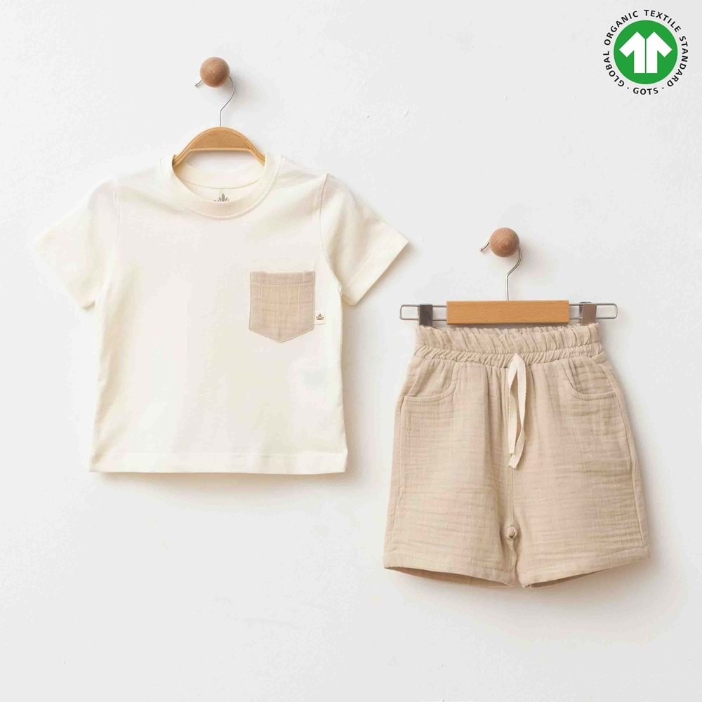 Eslenza Şort Takım - Eslenza - BEYAZ - 2 YAŞ - ESL- 2283-BEYAZ-2 YAŞ