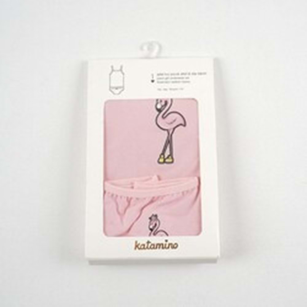 Flam kız atlet slip takım - katamino - PEMBE - 3 YAŞ - K128056-PEMBE-3 YAŞ