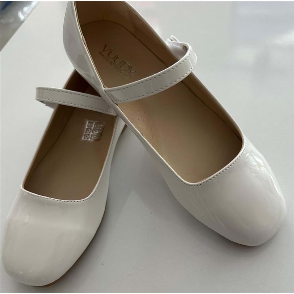 Kız çocuk beyaz babet - VUUDY - BEYAZ - 26 - KB006P-BEYAZ-26