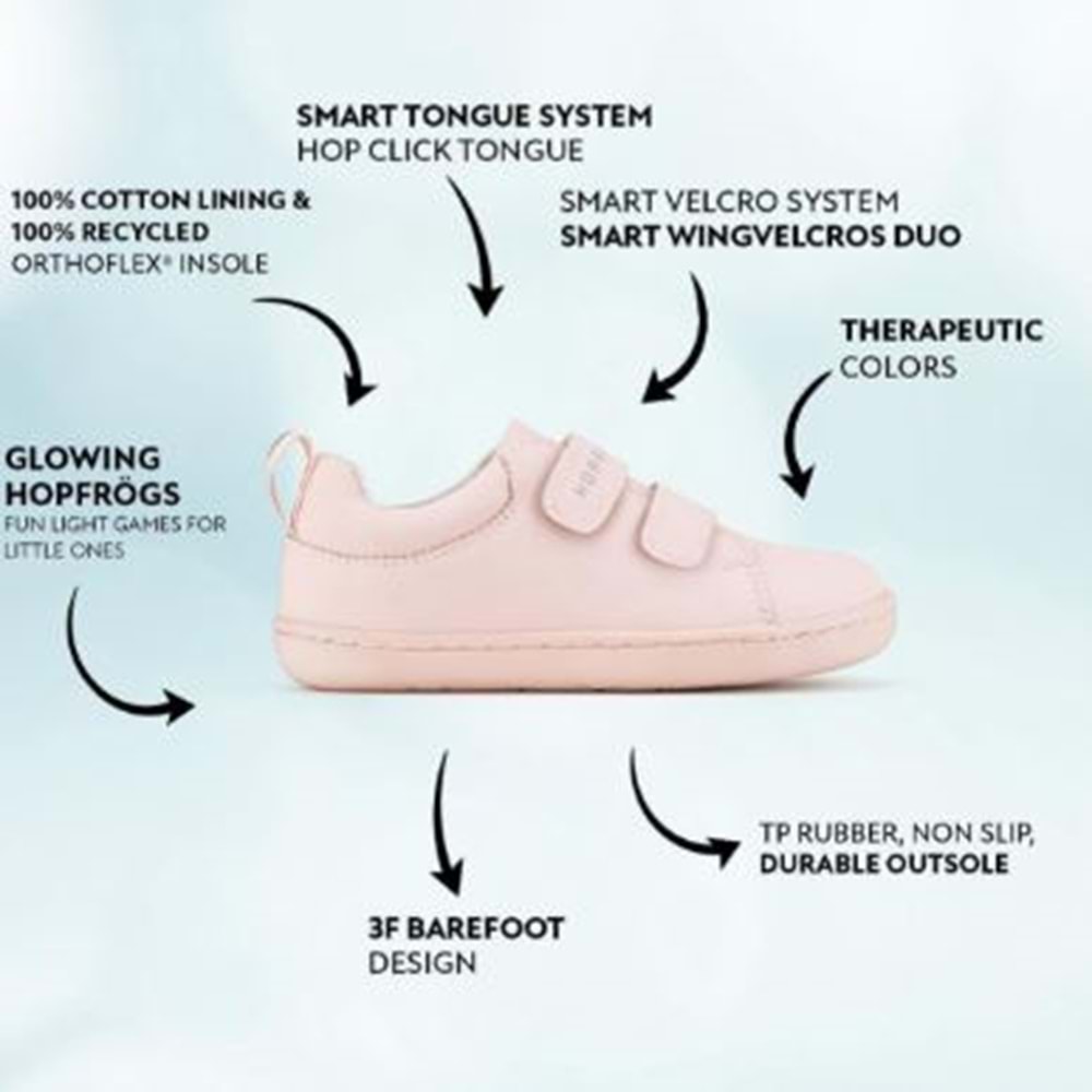 Hopfrög çocuk Ayakkabısı (Vegan) - HOPFRÖG - PEMBE - 22 - Smart Walker Casual-PEMBE-22