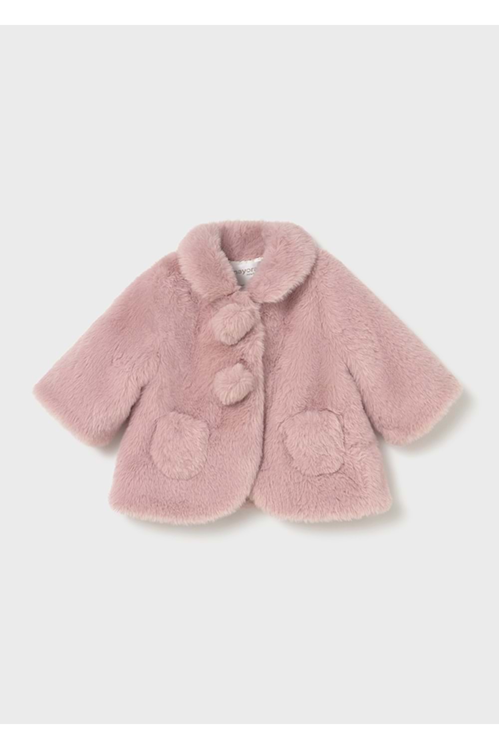 Mayoral Kız Bebek Tüylü Mont - Mayoral - PEMBE - 6-9 AY - 02402-PEMBE-6-9 AY