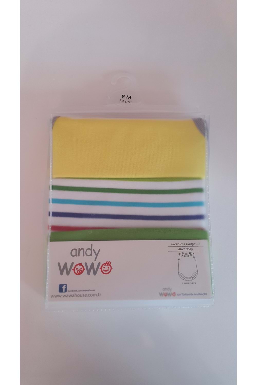 Andywawa 3LÜ BADY ATLET - RENKLİ - 6-9