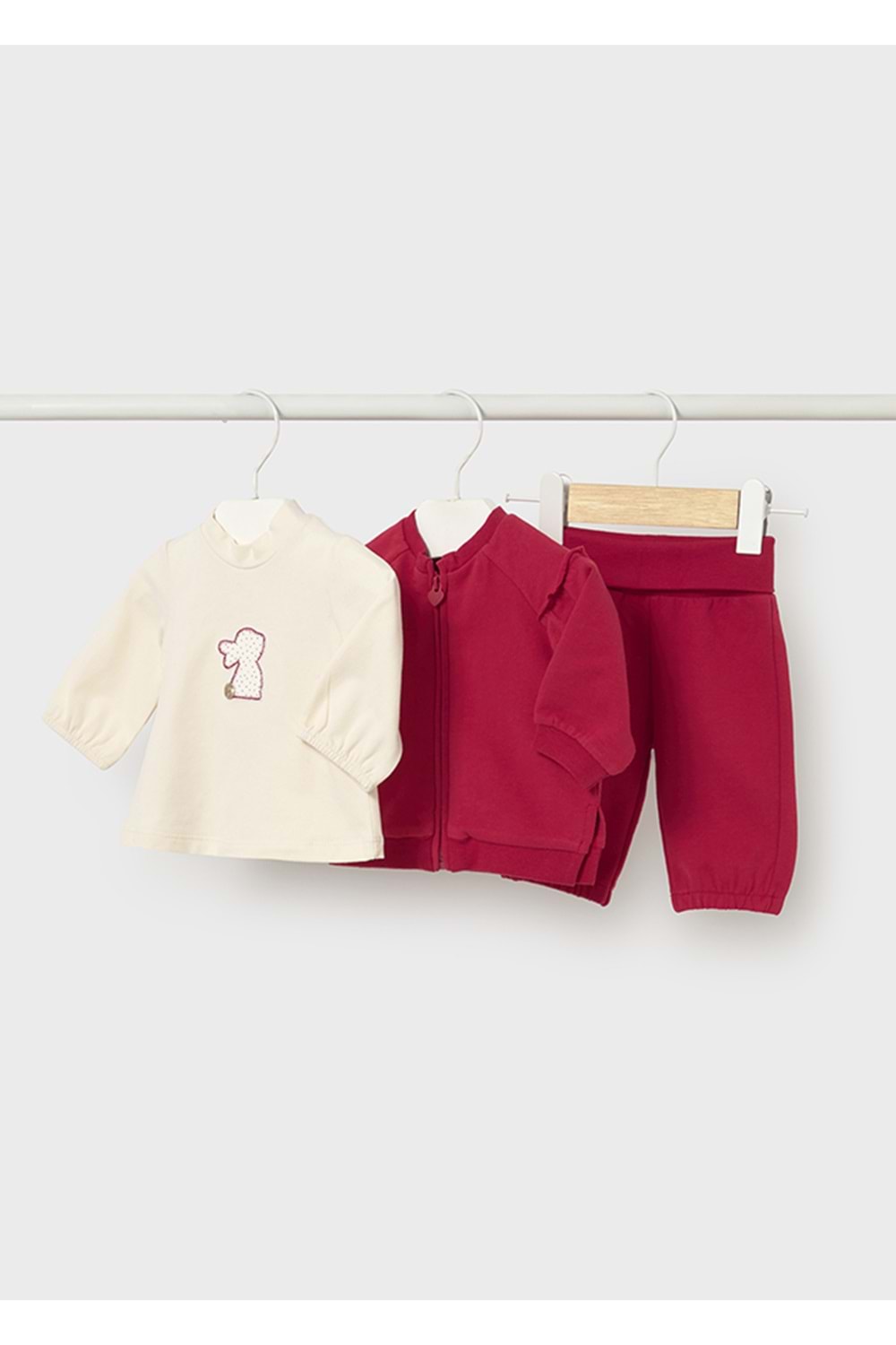 Mayoral Kız Bebek 3Lü Set - Mayoral - KIRMIZI - 6-9 AY - 2607-KIRMIZI-6-9 AY