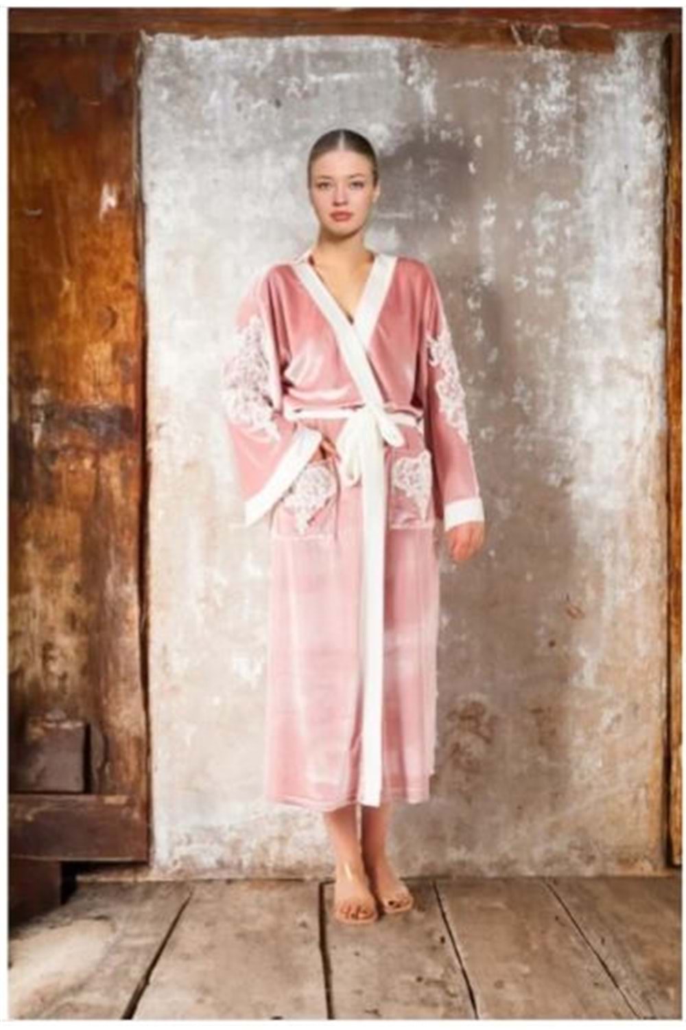 Aqua Sabahlık - AQUA - PEMBE - kadife 1 - 26309-PEMBE-1