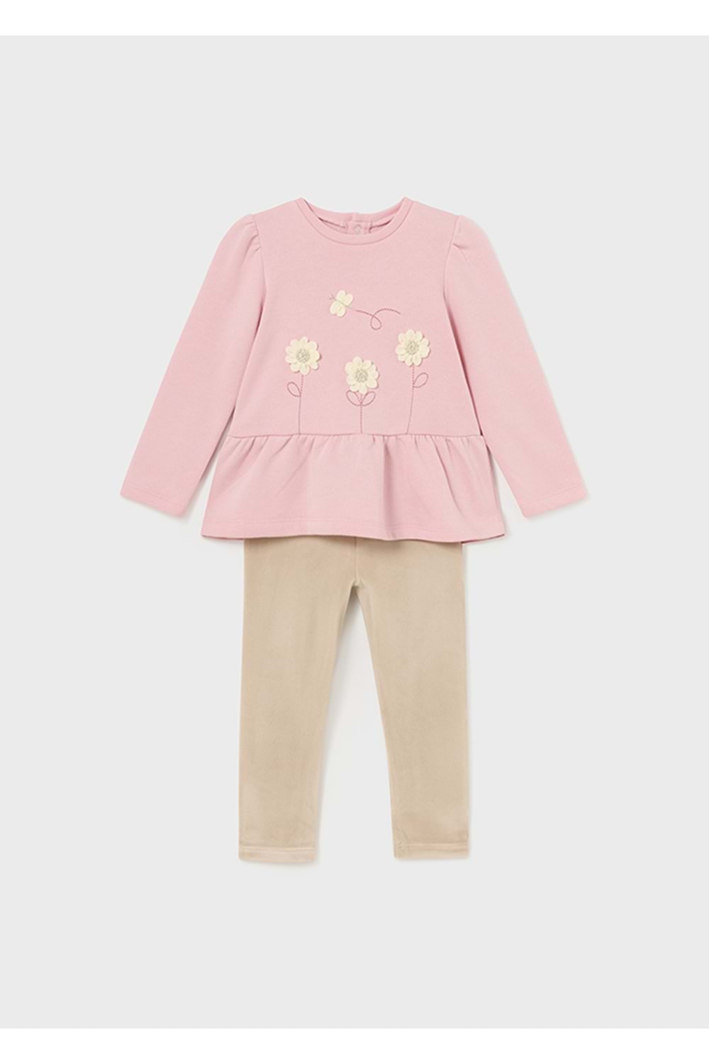Mayoral Bebek Set Tayt Kadife - Mayoral - KREM - 36-AY - 2765-KREM-36-AY