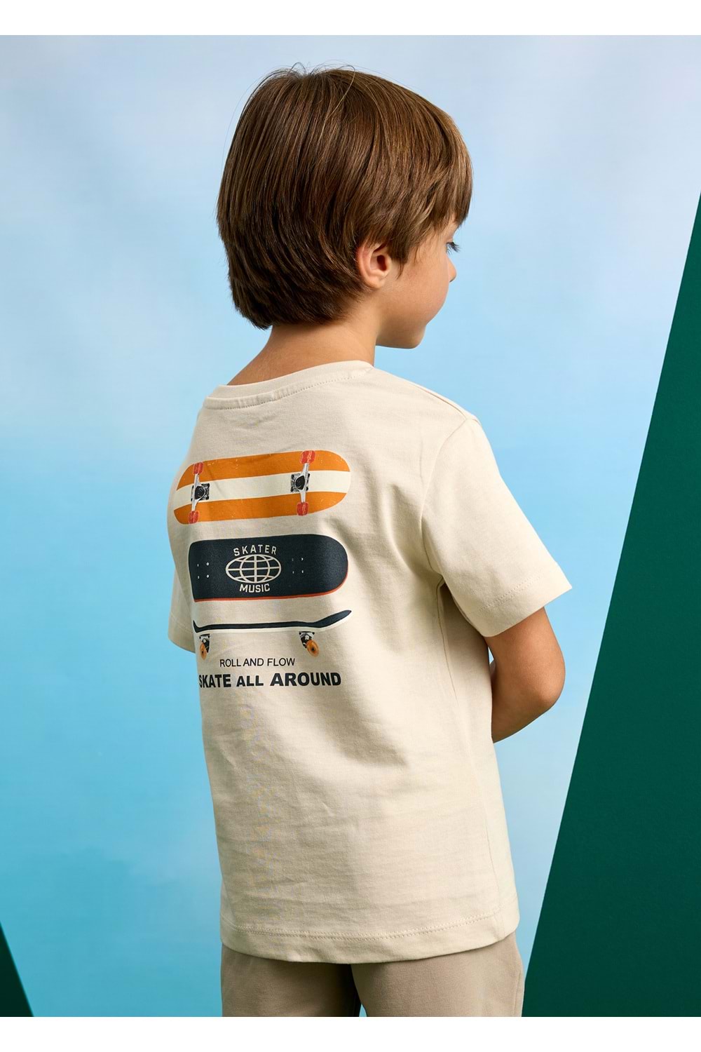Mayoral Erkek Çocuk Tshirt - Mayoral - KREM - 5 YAŞ - 3039-KREM-5 YAŞ