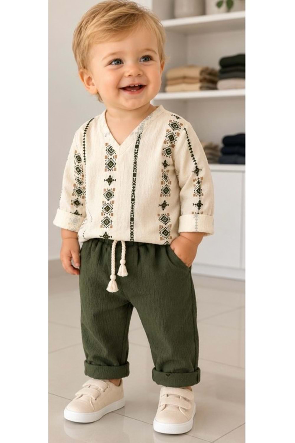 2 Lİ BEBEK TAKIM -ECRU -18-24 AY