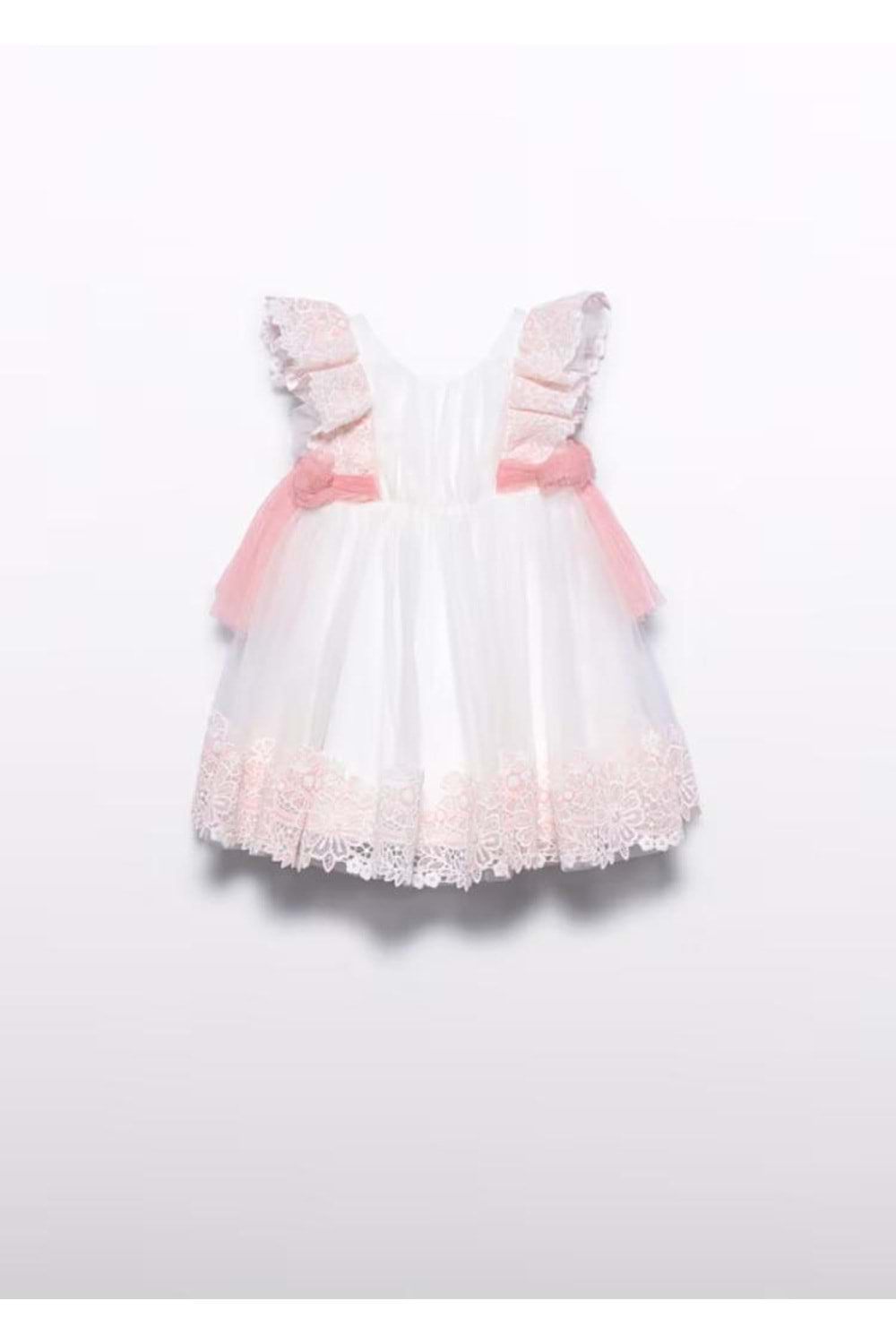Kız Bebek Elbise - Abel& Lula - Beyaz- Pembe - 12-AY - 5006--Beyaz- Pembe-12-AY