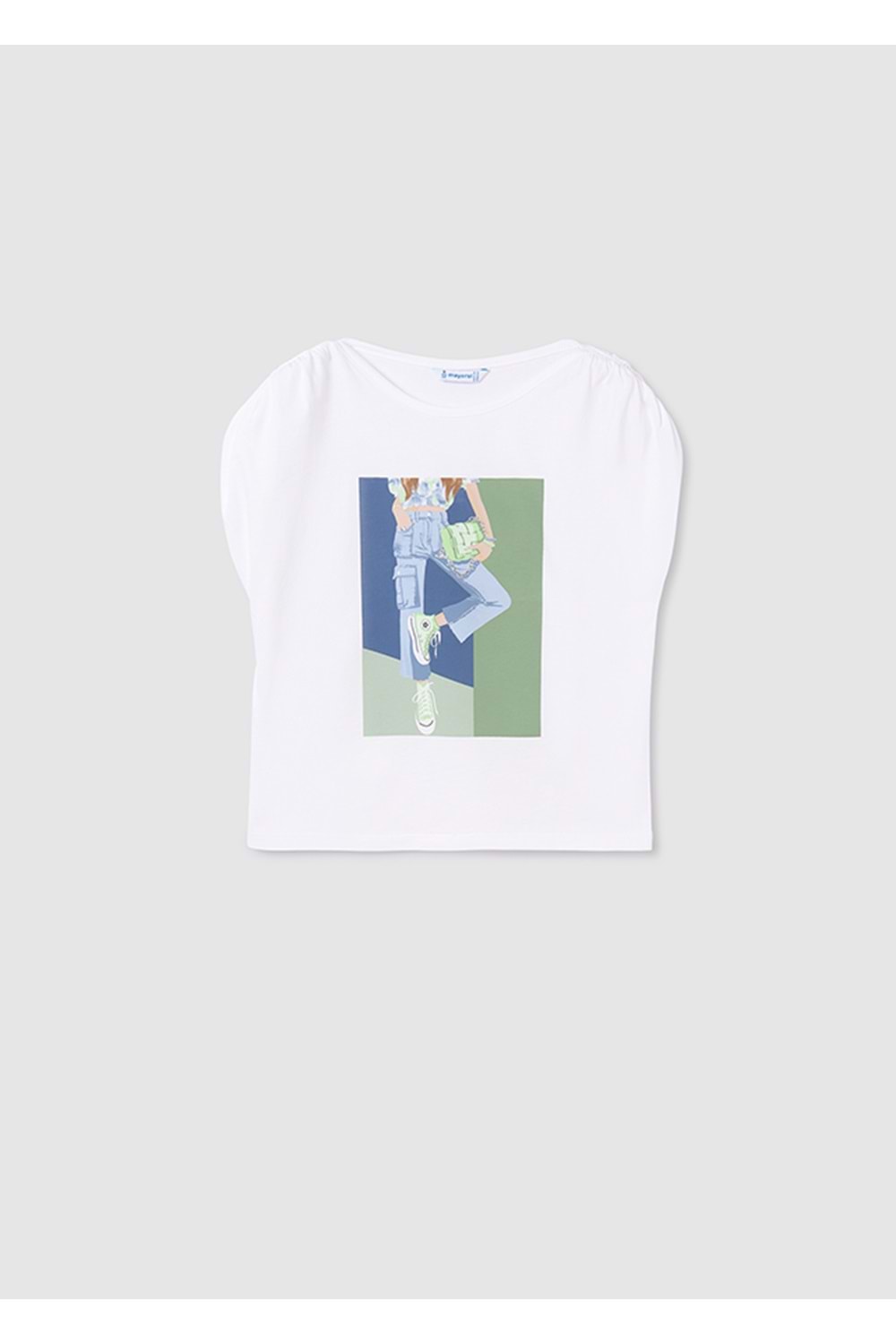 Mayoral Kız Çocuk Tshirt - Mayoral - BEYAZ - 14 YAŞ