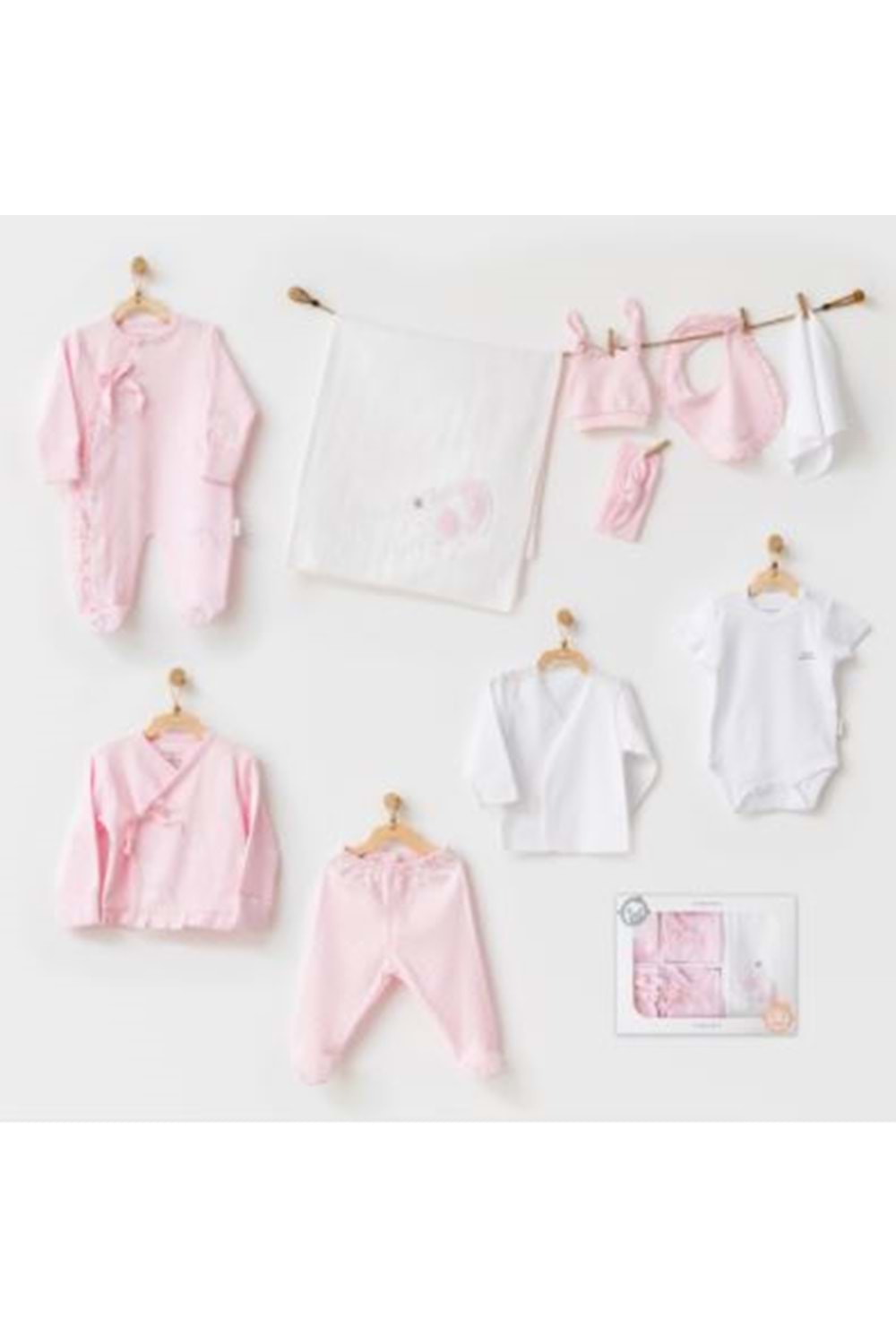 Andywawa Pembe Kız Bebek 10Lu Set Hastane Çıkışı