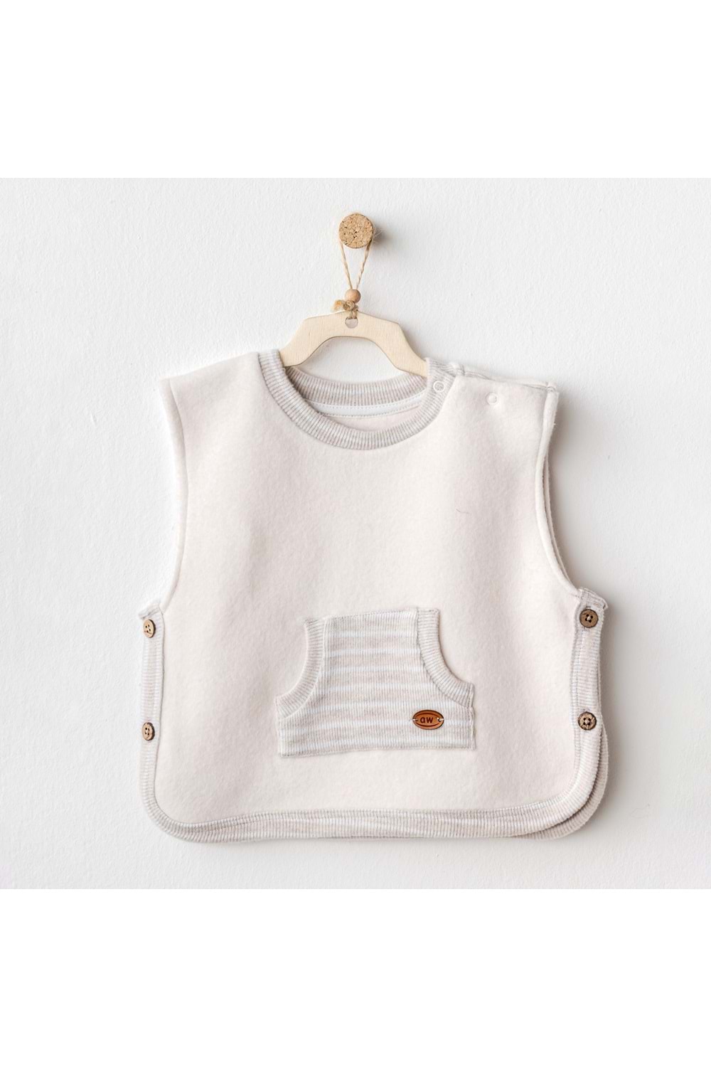 Andywawa Erkek Bebek Yelek - Andywawa - ECRU - 6-9 AY - AC25161-ECRU-6-9 AY