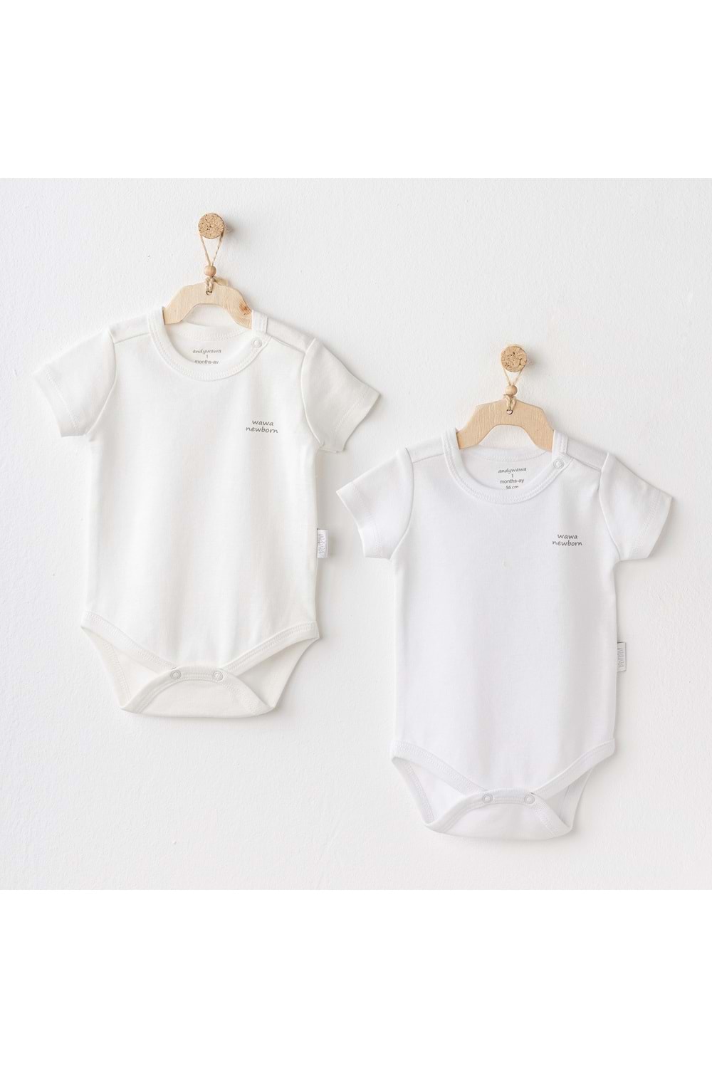 AndywawaYarım kol 2li Bebek bady - Andywawa - KREM - 9-12 AY - AC25211-KREM-9-12 AY