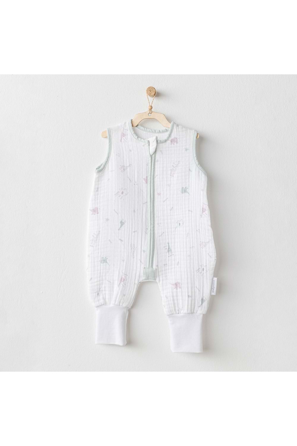 Andywawa Erkek Bebek Müslin Tulum - Andywawa - ECRU - 1-3 AY - AC25520-ECRU-1-3 AY