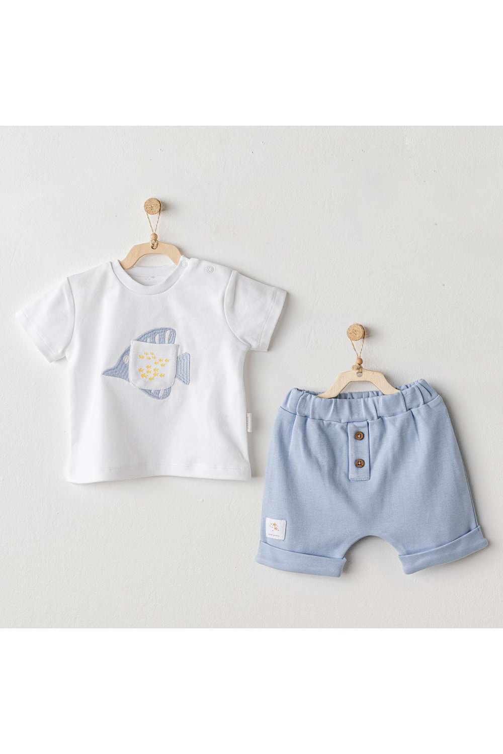 Andywawa Erkek Bebek 2 Li Takım - MAVİ - 1-3 AY - AC25608-MAVİ-1-3 AY