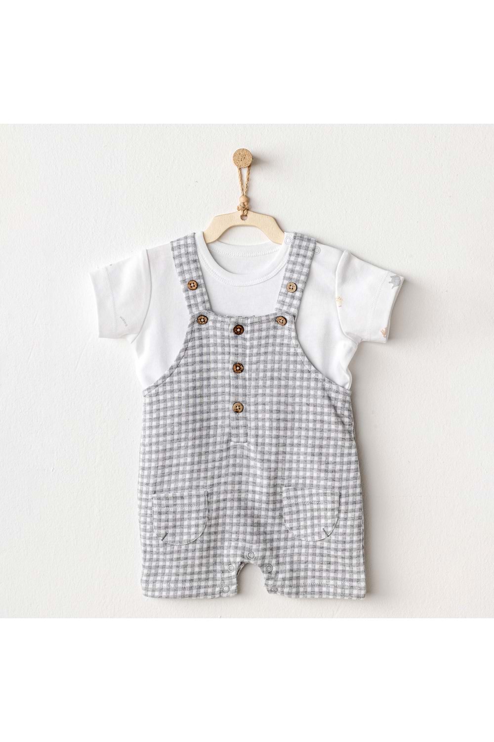 Andywawa Erkek Bebek Salopet - Andywawa - GRİ - 6-9 AY - AC25804-GRİ-6-9 AY