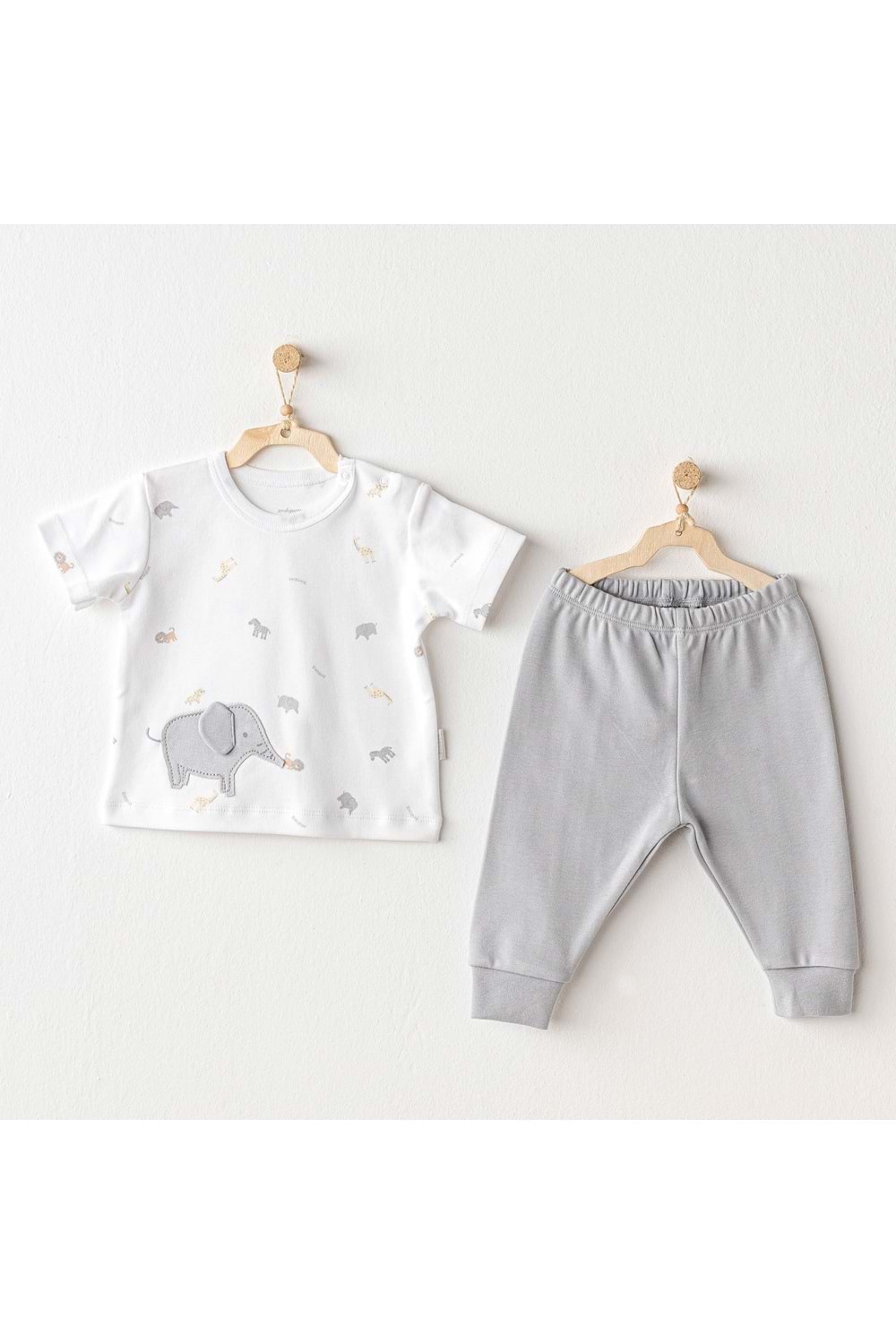 Andywawa Erkek Bebek 2 Li Takım - Andywawa - GRİ - 6-9 AY - AC25809-GRİ-6-9 AY