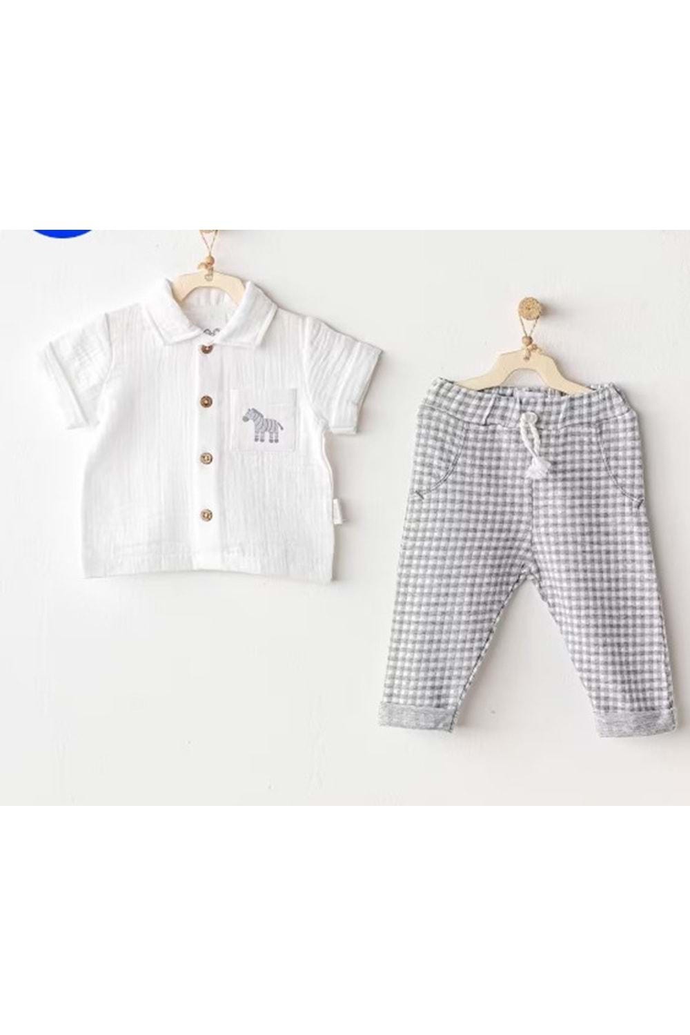 Andywawa Erkek Bebek 2 Li Takım - Andywawa - GRİ - 1-3 AY - AC25813-GRİ-1-3 AY