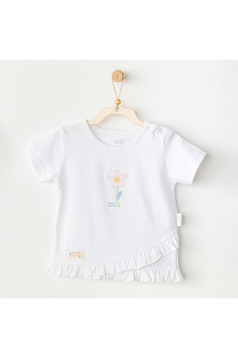 Andywawa Kız Bebek Tshirt - Andywawa - BEYAZ - 6-9 AY - AC25966-BEYAZ-6-9 AY
