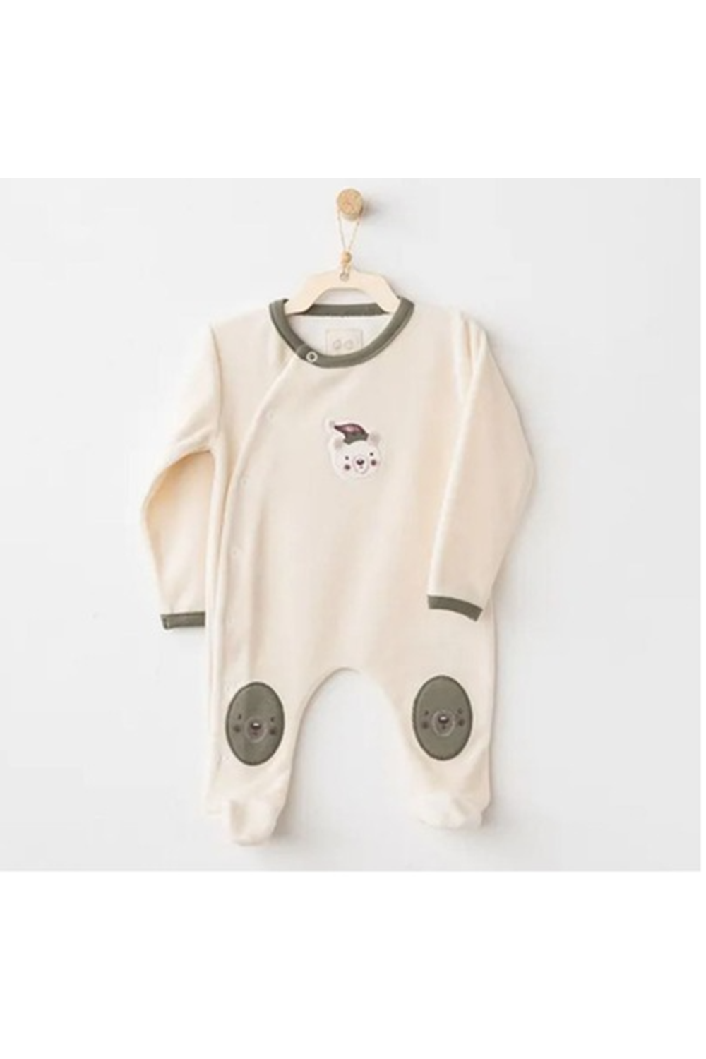 Andywawa Bebek Kadife Tulum - Andywawa - ECRU - 3-6 AY - AC26194-ECRU-3-6 AY
