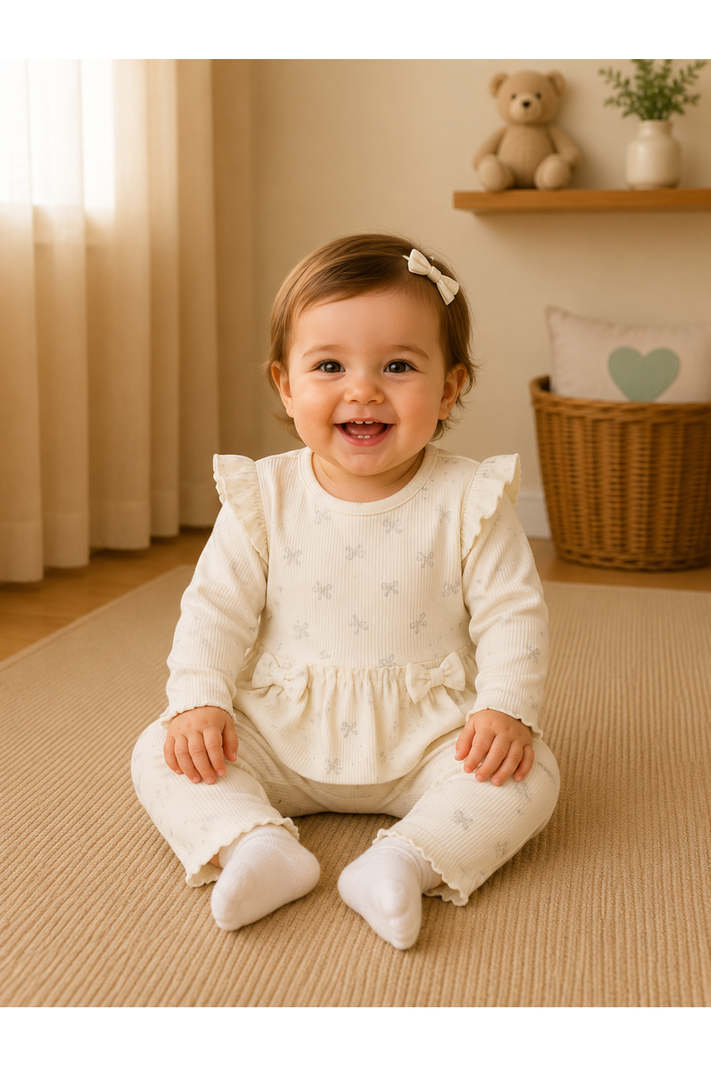 Andywawa Kız 2 Li Takım - Andywawa - ECRU - 9-12 AY - AC26256-ECRU-9-12 AY