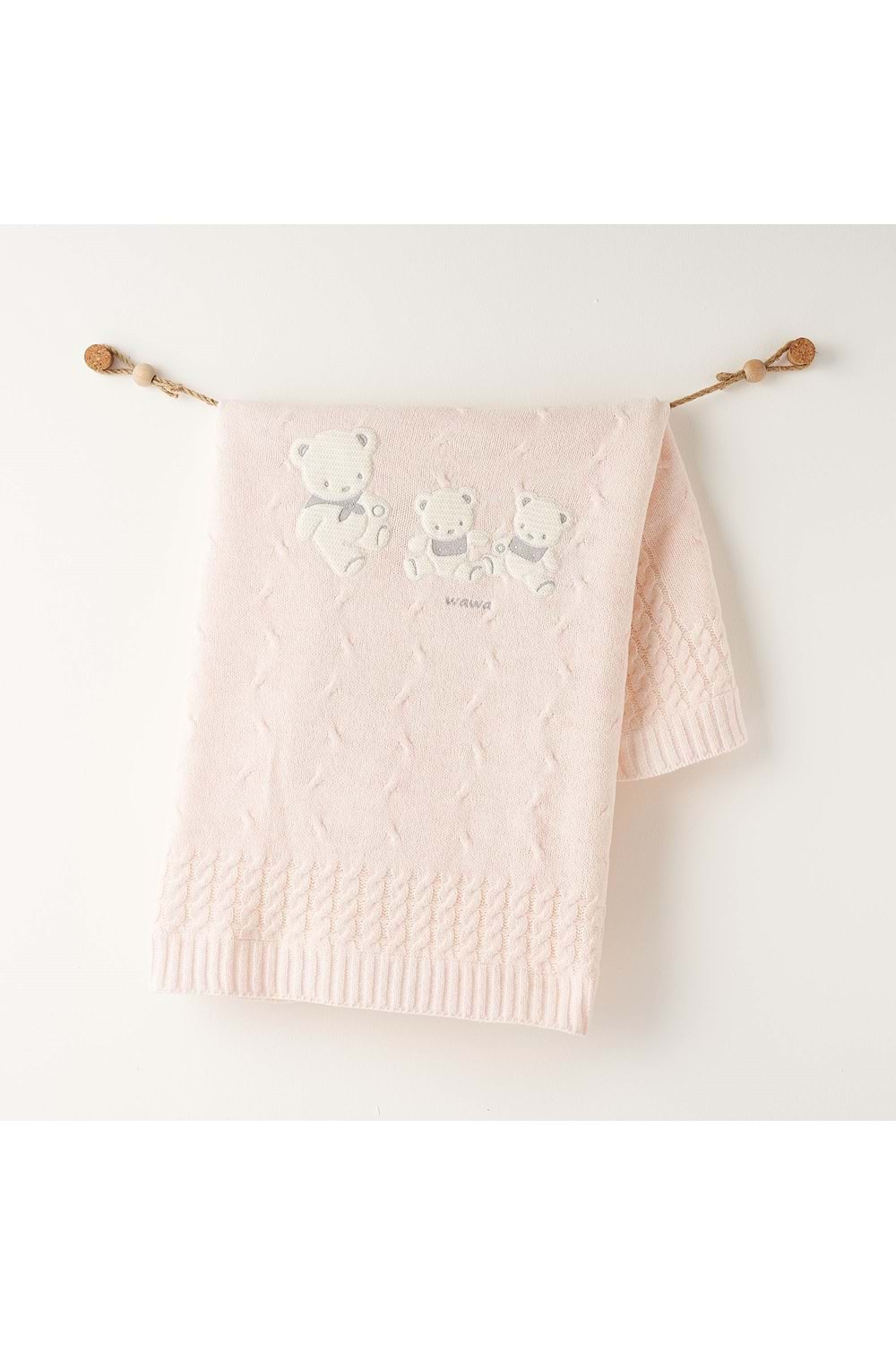 Andywawa Kız Bebek Triko Battaniye - Andywawa - PEMBE - 0-6 AY - AC26341-PEMBE-0-6 AY