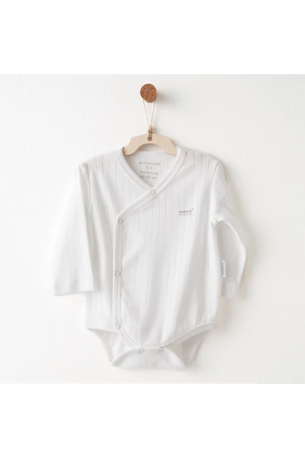 Andywawa Bebek Zıbın Body - Andywawa - BEYAZ - 3-6 AY - AC26583-BEYAZ-3-6 AY