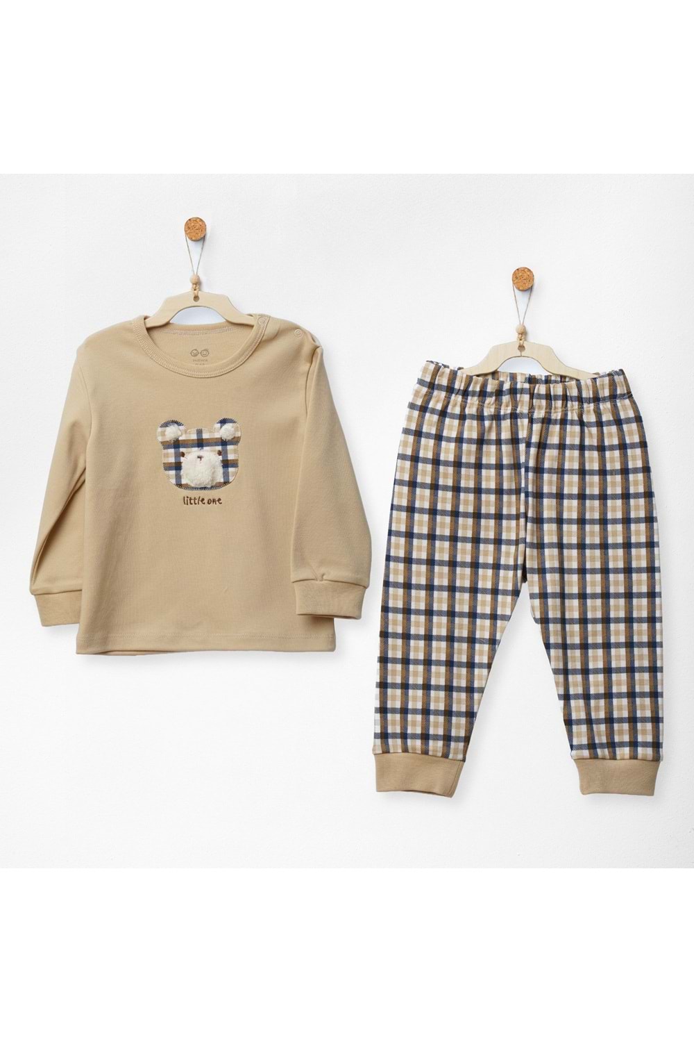 Andywawa Bebek Pijama Takımı - Andywawa - BEJ - 9-12 AY - AC27148-BEJ-9-12 AY