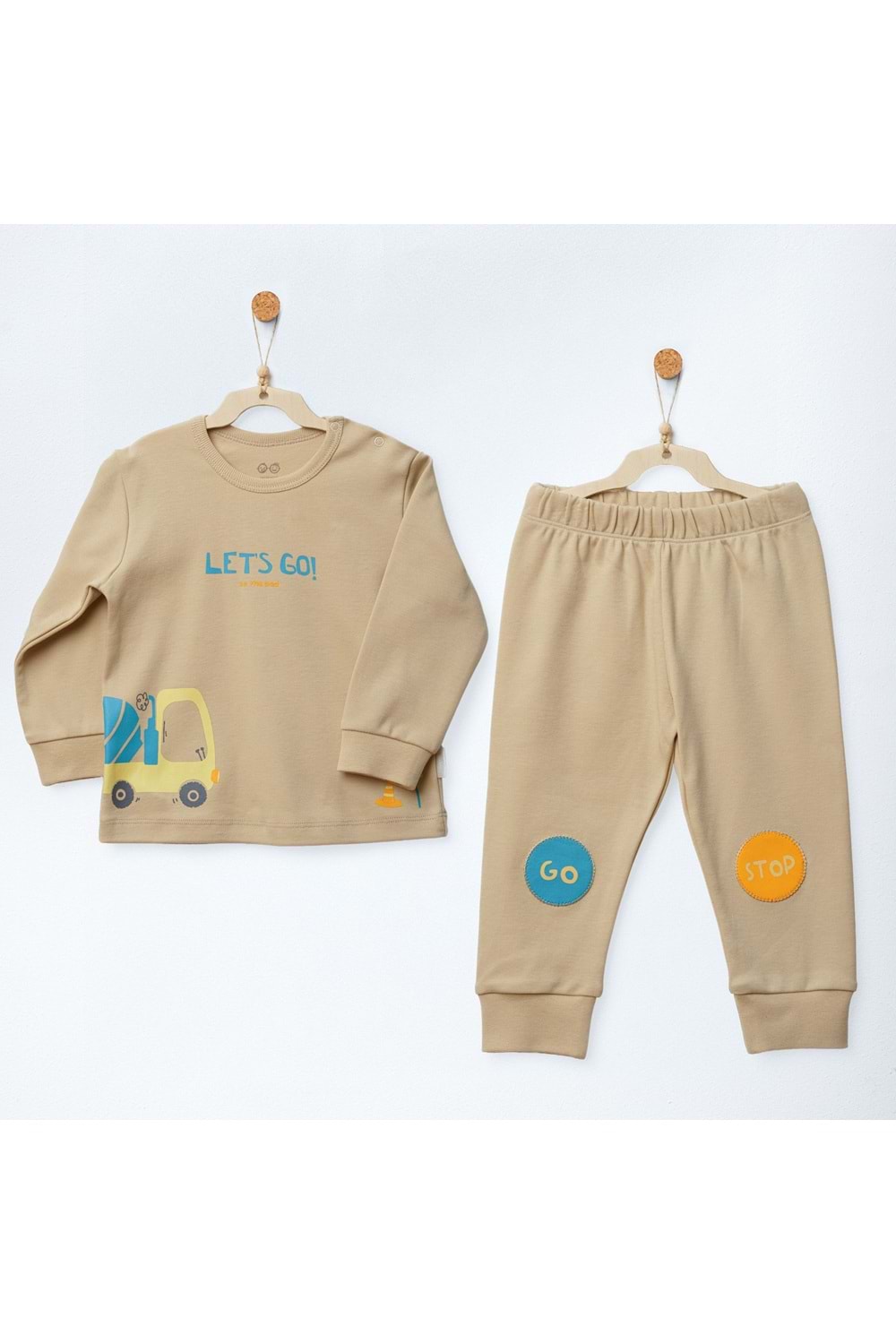 Andywawa Bebek Pijama Takımı - Andywawa - BEJ - 24-36 AY - AC27152-BEJ-24-36 AY