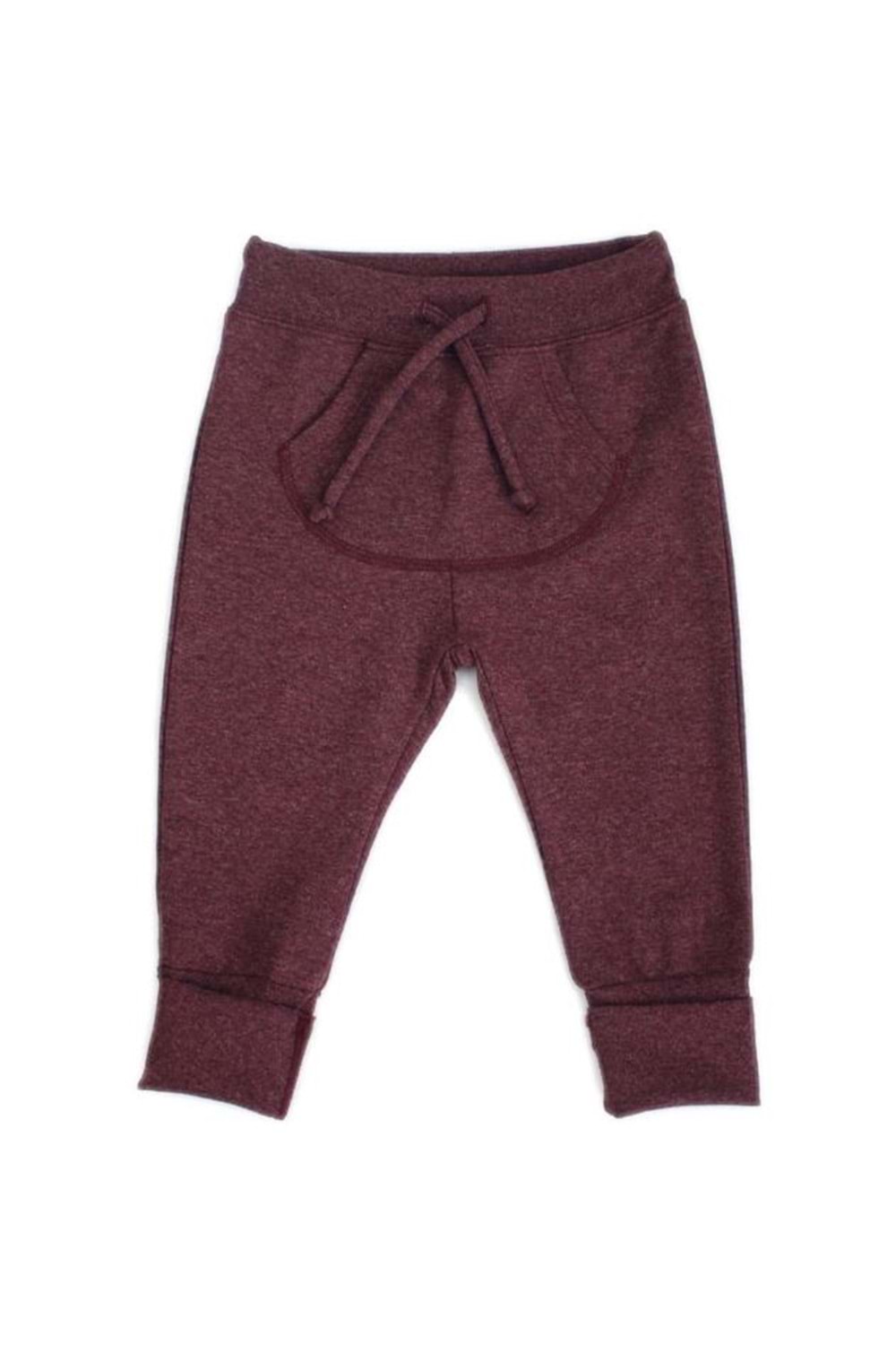 KANGURU CEPLİ PANTOLON - KARAMELA - BORDO - 4 YAŞ