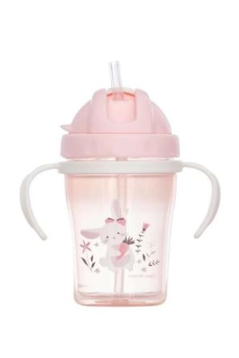 Stephen Joseph Kız Çocuk Pipetli Bardak Tavşan - Carter's - PUDRA PEMBE - STANDART - SJ120015-PUDRA PEMBE-STANDART