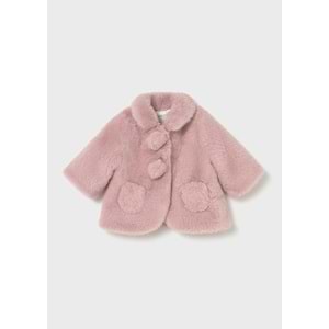 Mayoral Kız Bebek Tüylü Mont - Mayoral - PEMBE - 6-9 AY - 02402-PEMBE-6-9 AY