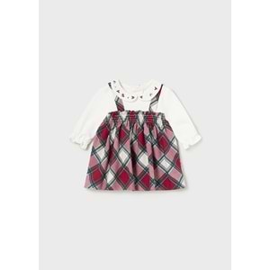 Mayoral Kız Bebek Elbise - Mayoral - KIRMIZI - 6-9 AY - 02801-KIRMIZI-6-9 AY