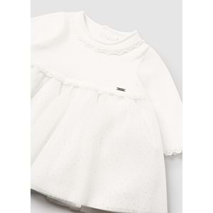 Mayoral Kız Bebek Elbise - Mayoral - BEYAZ - 0-1 AY - 02806-BEYAZ-0-1 AY