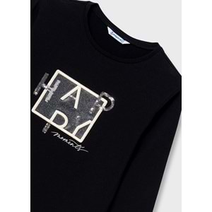 Mayoral Kız Çocuk Tshirt - Mayoral - SİYAH - 10 YAŞ - 07004-SİYAH-10 YAŞ