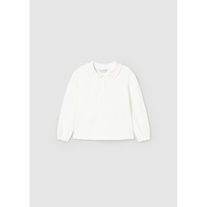 Mayoral Beyaz Bebek Tshirt - Mayoral - BEYAZ - 24-AY - 104-BEYAZ-24-AY