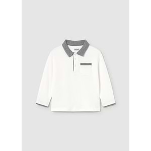 Mayoral Erkek Çocuk Polo Yaka Uzun Kol Tshırt - Mayoral - BEYAZ - 2 YAŞ - 2103-BEYAZ-2 YAŞ