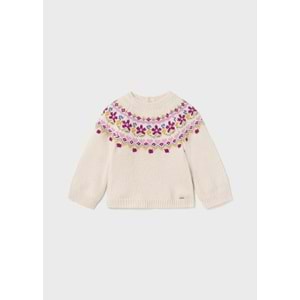 Mayoral Desenli Bebek Kazak - Mayoral - BEJ - 36-AY - 2311-BEJ-36-AY