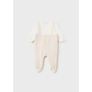 Mayoral Desenli Beyaz Bebek Tulum - Mayoral - BEYAZ - 18-AY - 2660-BEYAZ-18-AY