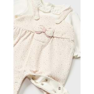 Mayoral Desenli Beyaz Bebek Tulum - Mayoral - BEYAZ - 18-AY - 2660-BEYAZ-18-AY